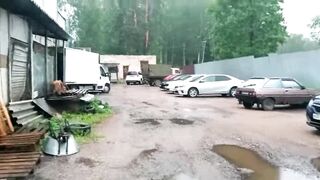 A man in Russia was playing with his dog and boom 💥