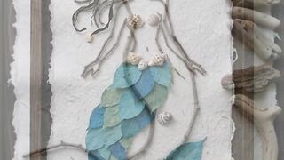 Leaf Art Mermaid Craft 🧜‍♀️ | Nature Craft Ideas | hand craft creator #Shorts