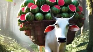 Beautiful Story Of Hardworking Cow And Monkey #animalsjourney #shorts #ytshorts