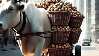 Beautiful Story Of Hardworking Cow And Monkey #animalsjourney #shorts #ytshorts 2