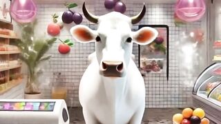 Hardworking cow vs monkey 2
