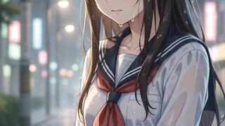 He Gave Her His Umbrella❤️ Then This Happened! 🥹 | Anime Love Story #shorts