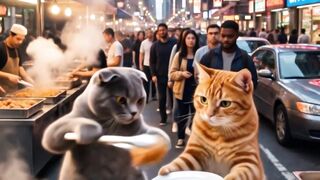 2 Cats Selling Singara on the Street 😂🐱🥟 | Funniest Cat Business Ever!