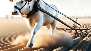 Beautiful story of hard working cow and monkey
