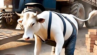 Beautiful story of hard working cow and monkey 2