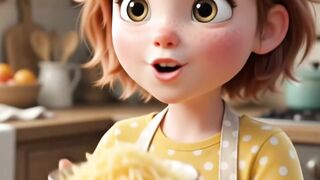 Mother and daughter making garlic bread 🍞
