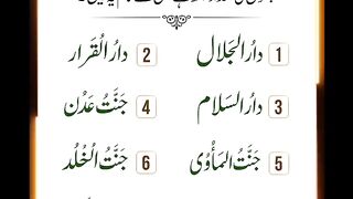 names of jannah