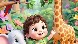 🐯 Jungle Toddler Adventure 🌈 | Funny 3D Cartoon for Kids | Animal Learning & Fun