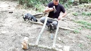 Building the Most Hidden Shelter Inside a Hollow Tree 🌳🏕️ | Part 3 WildernessSurvival #Bushcraft     #SurvivalSkills #USA