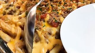 French fry cheese burger
