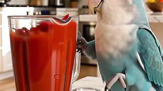 parrots having fun
