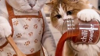 cats cooking