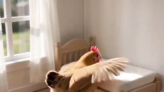 hen in her beautiful home