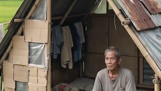 This grandfather is sad because he was given food
