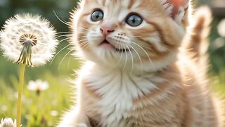 Little Kitten Runs Back to Mom for a Sweet Cuddle.