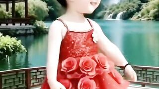Cute small girl dance