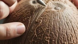 Carving Magic On Coconut Today