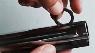 A homemade metal latch.