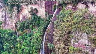 Sarasah Aka Barayun Waterfall is a hidden gem in the Harau Valley, West Sumatra