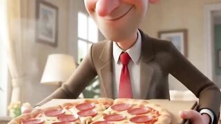 The Runaway Pizza! 😂 | Bean-Inspired 3D Cartoon Comedy🍕