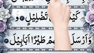 Surah Al-Fil (أَلَمْ تَرَ كَيْفَ فَعَلَ رَبُّكَ) - Powerful Quran Recitation