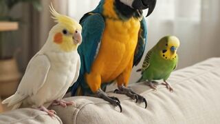 3 Parrots' PRICELESS Reaction to a Water Gun (First Time)