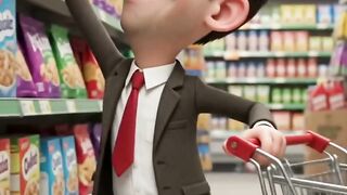 Runaway Shopping Cart 😂 | Funny 3D Cartoon Slapstick Comedy