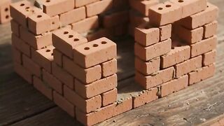 Satisfying Miniature Mud House Building ASMR #shorts