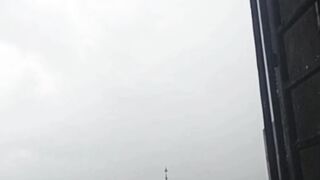 Rain outside beautiful weather