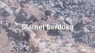 A Hiker Falls into the Crater of Mount Slamet, Indonesia