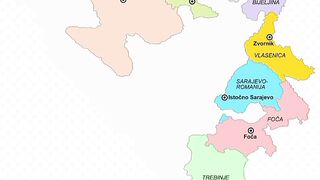 Peta Republika Srpska. Map of Republika Srpska. 塞爾普斯卡共和國地圖. 塞族共和国地图. 塞爾維亞共和國地圖.