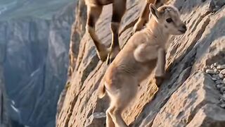 Just 2 Days Old… Yet This Baby Markhor Climbs Where Even Humans Fear to Go!