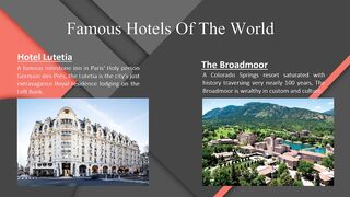 Famous Hotel Of The World