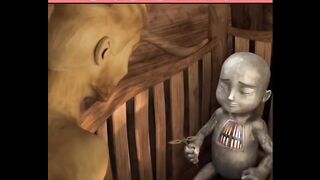 Father help us children eating wood