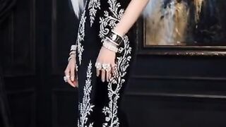 Elegance in Black & Silver: Stunning Embellished Evening Gown