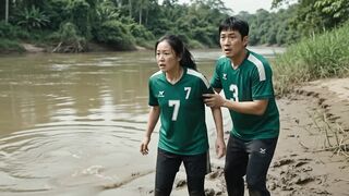 They Thought the River Was Safe… Then a Huge Crocodile Appeared! 😱🐊