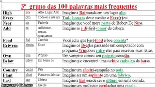 TERCEIRO GRUPO DE 100 PALAVRAS DAS 300 MAIS FREQUENTES EM INGLÊS (Speedy English com Robert Abraham)