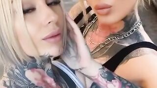 Double Trouble: Blonde & Tattooed Duo Vibes
