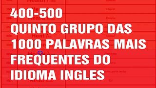 400-500 PALAVRAS MAIS FREQUENTES (Speedy English com Robert Abraham)