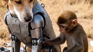 🐶🛡️ Armored Puppy Appears... Lion and Tiger Run Away in Fear! 😂🦁🐯