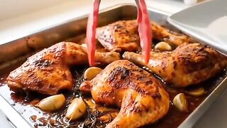 Juicy garlic herb roasted chicken legs
