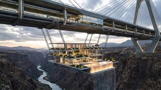 This Luxury Mansion Is Hanging Under a Bridge 😱🏠