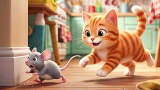 Naughty Cat and Little Mouse 🐱🐭 | Funny Kids Nursery Rhyme | Rhymes World