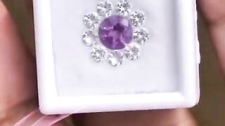 Natural Amethyst with White Topaz