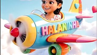 O passeio de Halaninha no avião
