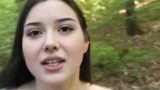 Cute girl in forest