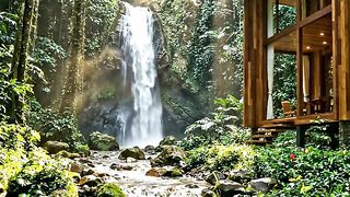 Dream House Beside a Beautiful Waterfall 🌿🏡💦