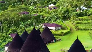 Mbaru Niang—the cone-shaped traditional house that serves as a cultural icon for the people of Wae Rebo. ✨
