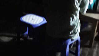 গ্রামে চায়ের দোকানের সেই টিভি।