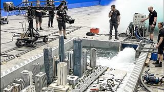 Destroying a whole city in seconds! 💥🏙️ #shorts / How Hollywood blows up miniature cities! 🎬🧨